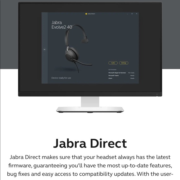 Jabra Evolve2 40 noise cancellation premium quality headphones brand new - Picture 2 of 5